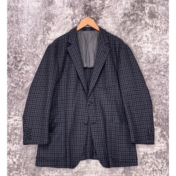 Joseph Abboud Blazer 42R Mens Lambswool Check Plaid Made USA Jacket - Picture 1 of 10